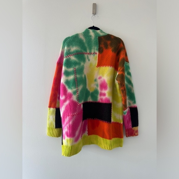 FRAME x Julia Sarr Jamoios Tie Dye Cashmere Cardigan M - Picture 11 of 13